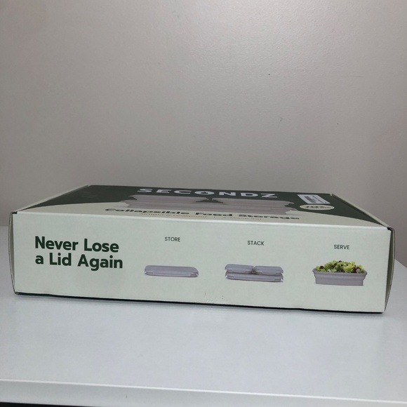 NIB Secondz Collapsible Food Storage Containers (set of 3) - Picture 4 of 5